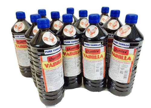 12 X Dark Danncy Pure Mexican Vanilla Extract 33oz 1L Plastic Bottle From Mexico