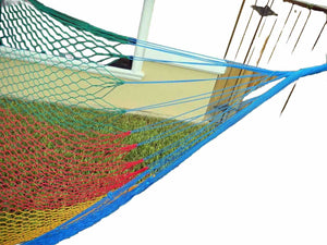 12 Ft Hammock Hamaca Multi-Colored Mexico Handmade Threaded Patio Camping New