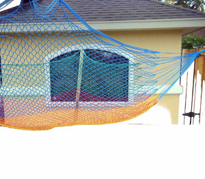 12 Ft Hammock Hamaca Multi-Colored Mexico Handmade Threaded Patio Camping New