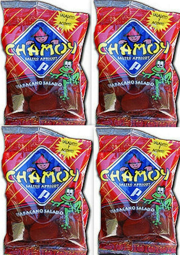 Chamoy Chabacano Salado En Jugo Salted Apricot in Juice 4 Pcs Sealed 4X