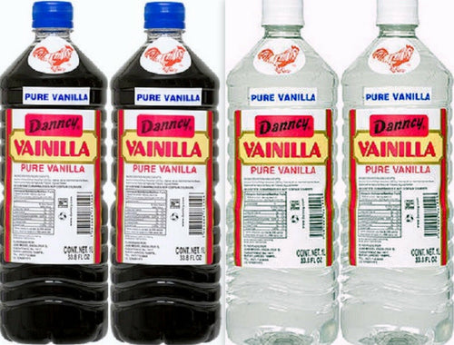 4 X Mixed Danncy Pure Mexican Vanilla Extract 33oz Ea Plastic Bottles Mexico